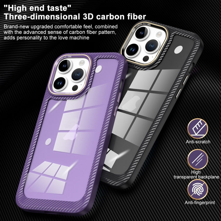 เคสโทรศัพท์แผงด้านหลังคาร์บอนไฟเบอร์โปร่งใส, For iPhone 11 Pro Max, For iPhone 11