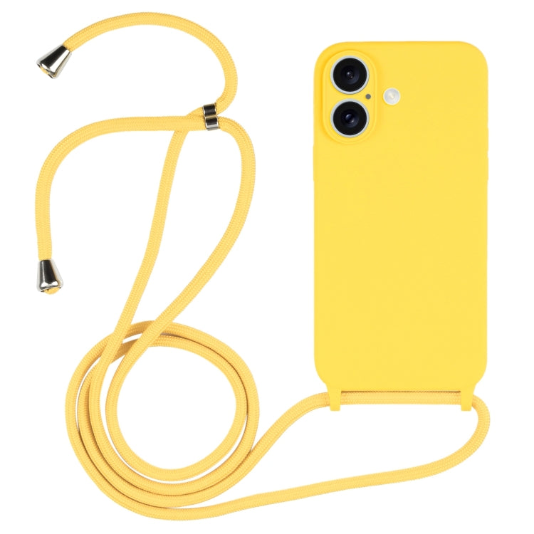 เคสซิลิโคนเหลวสายคล้อง Crossbody, For iPhone 16 Pro Max, For iPhone 16 Pro, For iPhone 16 Plus