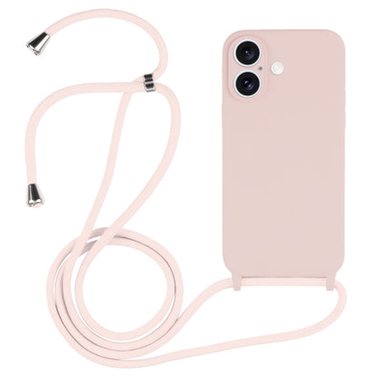 เคสซิลิโคนเหลวสายคล้อง Crossbody, For iPhone 16 Pro Max, For iPhone 16 Pro, For iPhone 16 Plus