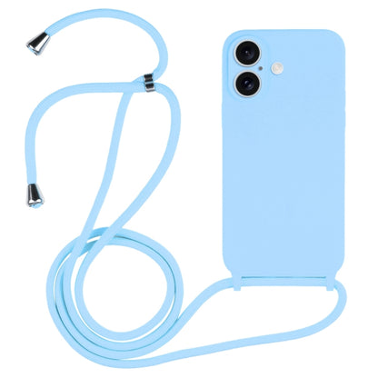 เคสซิลิโคนเหลวสายคล้อง Crossbody, For iPhone 16 Pro Max, For iPhone 16 Pro, For iPhone 16 Plus