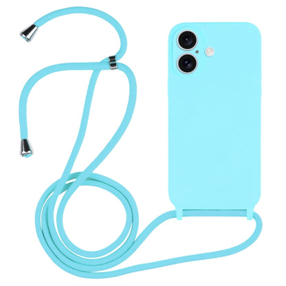 เคสซิลิโคนเหลวสายคล้อง Crossbody, For iPhone 16 Pro Max, For iPhone 16 Pro, For iPhone 16 Plus