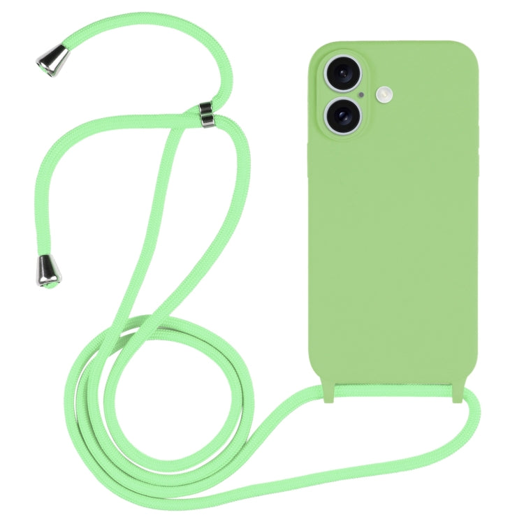 เคสซิลิโคนเหลวสายคล้อง Crossbody, For iPhone 16 Pro Max, For iPhone 16 Pro, For iPhone 16 Plus
