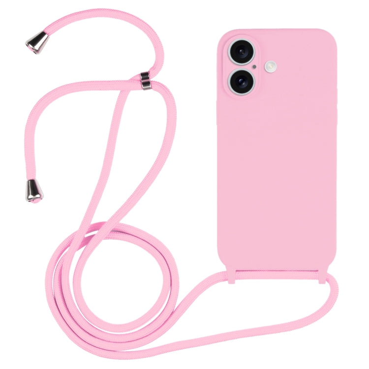 เคสซิลิโคนเหลวสายคล้อง Crossbody, For iPhone 16 Pro Max, For iPhone 16 Pro, For iPhone 16 Plus