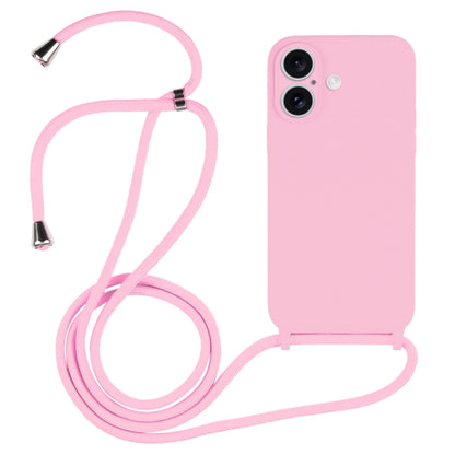 เคสซิลิโคนเหลวสายคล้อง Crossbody, For iPhone 16 Pro Max, For iPhone 16 Pro, For iPhone 16 Plus