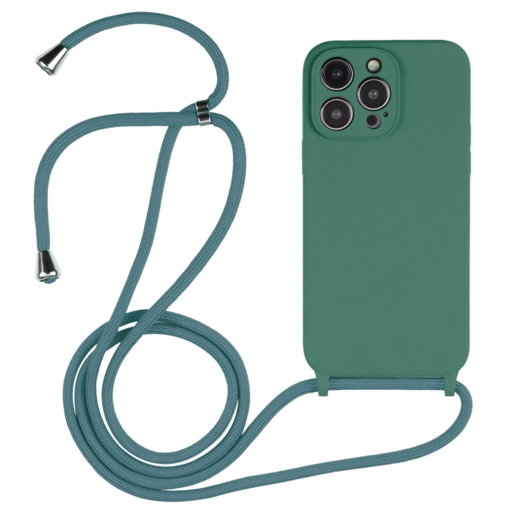 เคสซิลิโคนเหลวสายคล้อง Crossbody, For iPhone 16 Pro Max, For iPhone 16 Pro, For iPhone 16 Plus