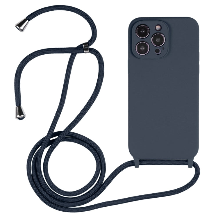 เคสซิลิโคนเหลวสายคล้อง Crossbody, For iPhone 16 Pro Max, For iPhone 16 Pro, For iPhone 16 Plus