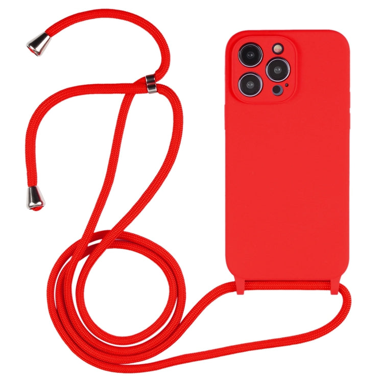 เคสซิลิโคนเหลวสายคล้อง Crossbody, For iPhone 16 Pro Max, For iPhone 16 Pro, For iPhone 16 Plus