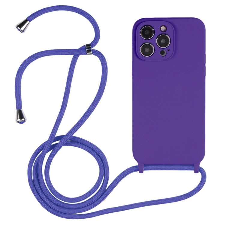 เคสซิลิโคนเหลวสายคล้อง Crossbody, For iPhone 16 Pro Max, For iPhone 16 Pro, For iPhone 16 Plus