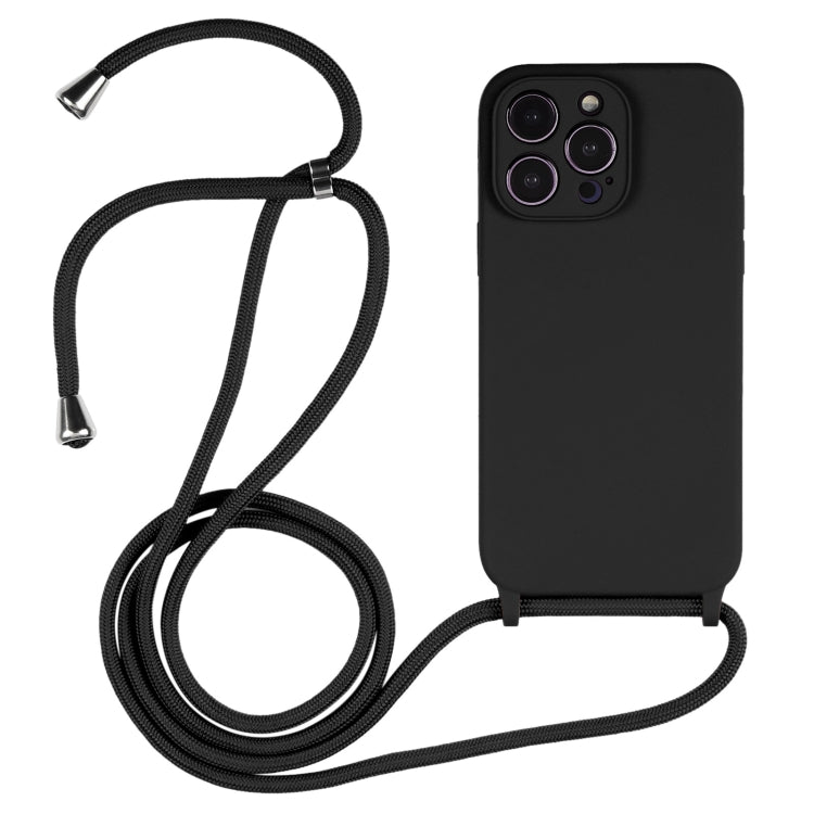 เคสซิลิโคนเหลวสายคล้อง Crossbody, For iPhone 16 Pro Max, For iPhone 16 Pro, For iPhone 16 Plus
