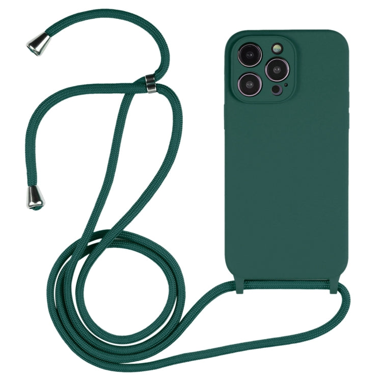 เคสซิลิโคนเหลวสายคล้อง Crossbody, For iPhone 16 Pro Max, For iPhone 16 Pro, For iPhone 16 Plus