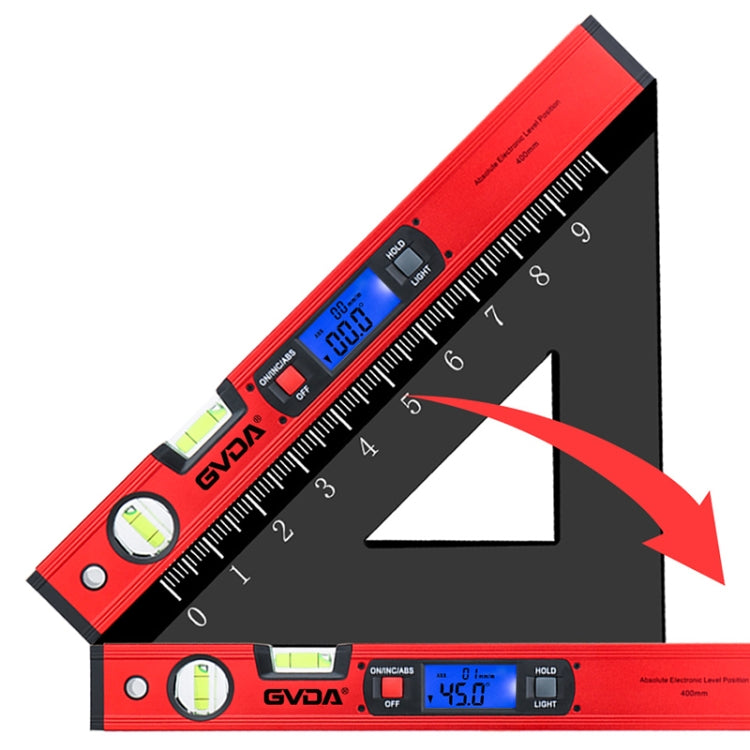 GVDA GD-H400M Digital Level 360 ไม้บรรทัดวัดระดับไม้โปรแทรกเตอร์