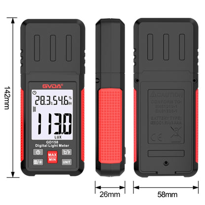 GVDA GD158 200000Lux Digital Light Meter Tester เครื่องวัดความสว่าง