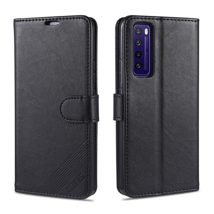 AZNS Sheepskin Texture ซองหนังพลิกแนวนอนพร้อมตัวยึดและช่องเสียบการ์ดและกระเป๋าสตางค์, For Huawei Mate 20 / 20X, For Huawei Mate 20 Pro, For Huawei Mate 30 Lite / Nova 5i Pro, For Huawei Mate 30 / Mate 30 Pro, For Huawei Nova 5 / 5 Pro                  ...