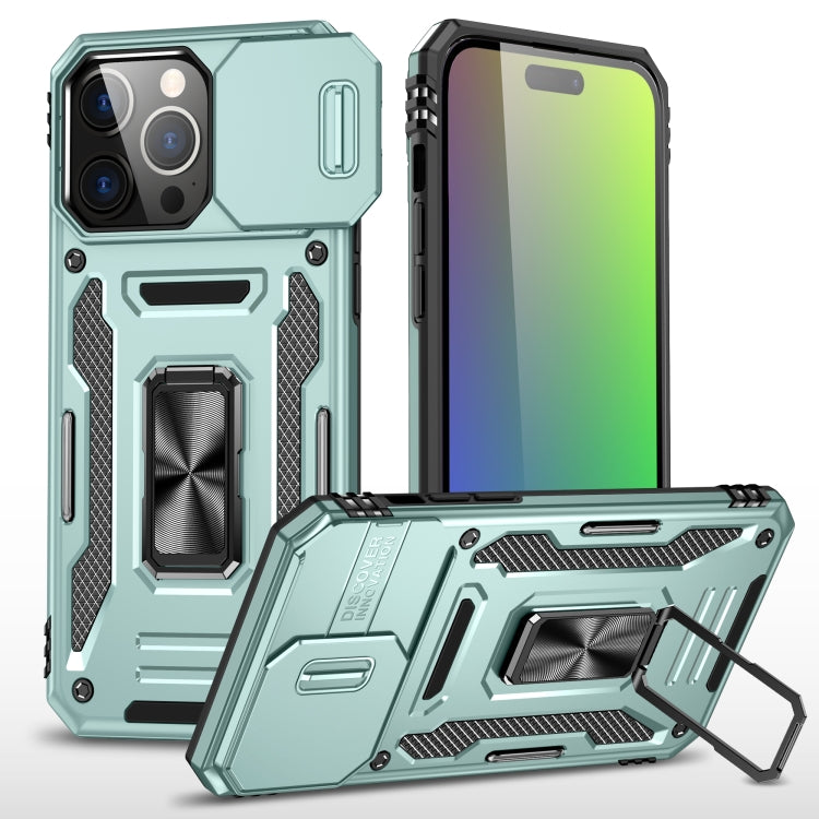 เคสโทรศัพท์ Armor PC + TPU Camera Shield, For iPhone 16 Pro, For iPhone 16 Plus, For iPhone 16, For iPhone 15 Pro Max, For iPhone 15 Pro, For iPhone 15 Plus