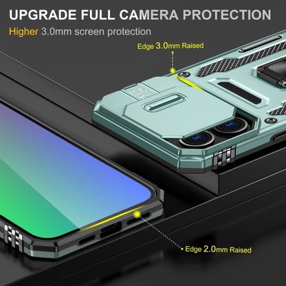 เคสโทรศัพท์ Armor PC + TPU Camera Shield, For iPhone 16 Pro, For iPhone 16 Plus, For iPhone 16, For iPhone 15 Pro Max, For iPhone 15 Pro, For iPhone 15 Plus