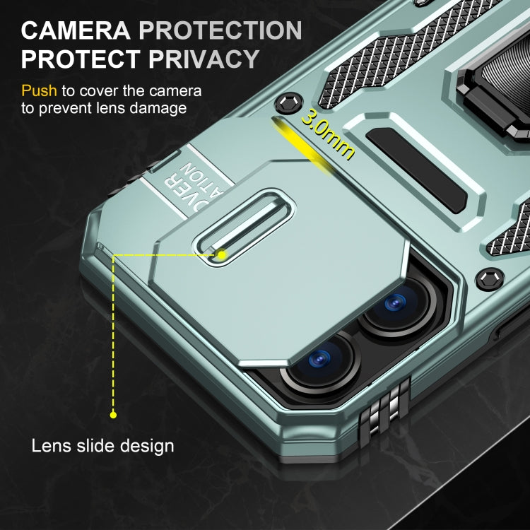 เคสโทรศัพท์ Armor PC + TPU Camera Shield, For iPhone 16 Pro, For iPhone 16 Plus, For iPhone 16, For iPhone 15 Pro Max, For iPhone 15 Pro, For iPhone 15 Plus