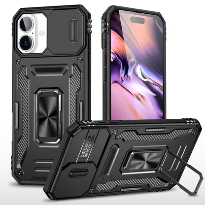 เคสโทรศัพท์ Armor PC + TPU Camera Shield, For iPhone 16 Pro, For iPhone 16 Plus, For iPhone 16, For iPhone 15 Pro Max, For iPhone 15 Pro, For iPhone 15 Plus