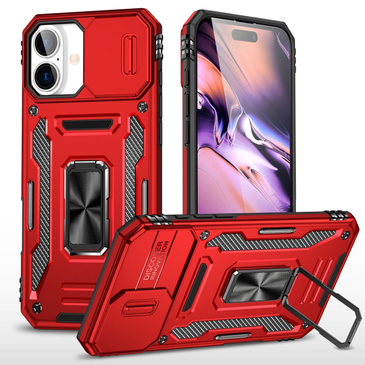 เคสโทรศัพท์ Armor PC + TPU Camera Shield, For iPhone 16 Pro, For iPhone 16 Plus, For iPhone 16, For iPhone 15 Pro Max, For iPhone 15 Pro, For iPhone 15 Plus