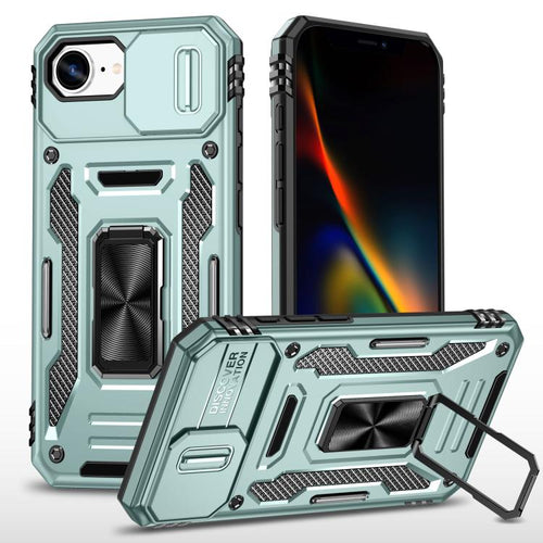 เคสโทรศัพท์ Armor PC + TPU Camera Shield, For iPhone 17e / 16e, For iPhone 17 Pro Max, For iPhone 17 Pro, For iPhone 17, For iPhone Air, For iPhone 16 Pro Max