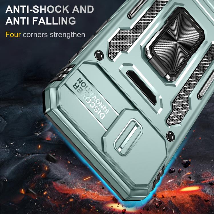 เคสโทรศัพท์ Armor PC + TPU Camera Shield, For iPhone 17e / 16e, For iPhone 17 Pro Max, For iPhone 17 Pro, For iPhone 17, For iPhone Air, For iPhone 16 Pro Max
