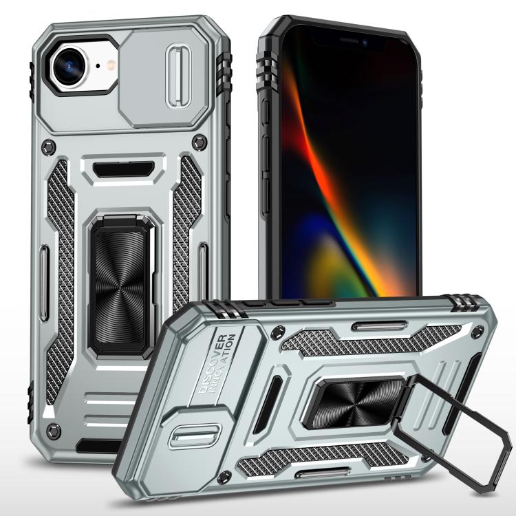 เคสโทรศัพท์ Armor PC + TPU Camera Shield, For iPhone 17e / 16e, For iPhone 17 Pro Max, For iPhone 17 Pro, For iPhone 17, For iPhone Air, For iPhone 16 Pro Max
