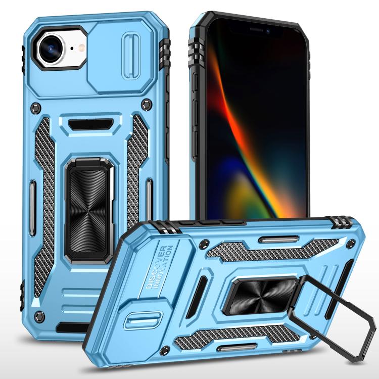 เคสโทรศัพท์ Armor PC + TPU Camera Shield, For iPhone 17e / 16e, For iPhone 17 Pro Max, For iPhone 17 Pro, For iPhone 17, For iPhone Air, For iPhone 16 Pro Max