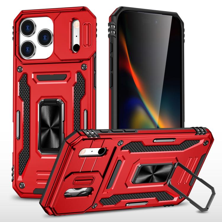 เคสโทรศัพท์ Armor PC + TPU Camera Shield, For iPhone 17e / 16e, For iPhone 17 Pro Max, For iPhone 17 Pro, For iPhone 17, For iPhone Air, For iPhone 16 Pro Max