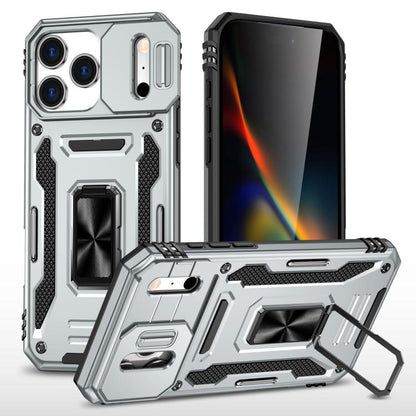 เคสโทรศัพท์ Armor PC + TPU Camera Shield, For iPhone 17e / 16e, For iPhone 17 Pro Max, For iPhone 17 Pro, For iPhone 17, For iPhone Air, For iPhone 16 Pro Max
