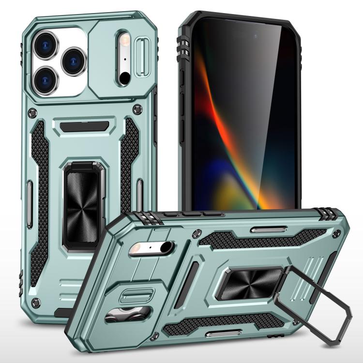 เคสโทรศัพท์ Armor PC + TPU Camera Shield, For iPhone 17e / 16e, For iPhone 17 Pro Max, For iPhone 17 Pro, For iPhone 17, For iPhone Air, For iPhone 16 Pro Max
