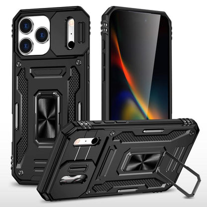 เคสโทรศัพท์ Armor PC + TPU Camera Shield, For iPhone 17e / 16e, For iPhone 17 Pro Max, For iPhone 17 Pro, For iPhone 17, For iPhone Air, For iPhone 16 Pro Max