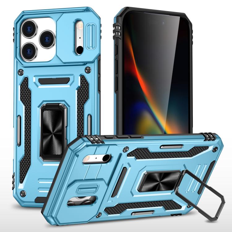 เคสโทรศัพท์ Armor PC + TPU Camera Shield, For iPhone 17e / 16e, For iPhone 17 Pro Max, For iPhone 17 Pro, For iPhone 17, For iPhone Air, For iPhone 16 Pro Max