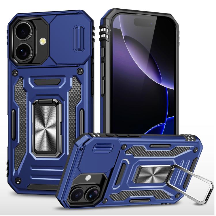 เคสโทรศัพท์ Armor PC + TPU Camera Shield, For iPhone 17e / 16e, For iPhone 17 Pro Max, For iPhone 17 Pro, For iPhone 17, For iPhone Air, For iPhone 16 Pro Max