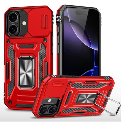 เคสโทรศัพท์ Armor PC + TPU Camera Shield, For iPhone 17e / 16e, For iPhone 17 Pro Max, For iPhone 17 Pro, For iPhone 17, For iPhone Air, For iPhone 16 Pro Max