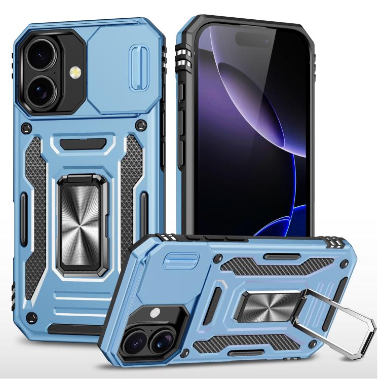 เคสโทรศัพท์ Armor PC + TPU Camera Shield, For iPhone 17e / 16e, For iPhone 17 Pro Max, For iPhone 17 Pro, For iPhone 17, For iPhone Air, For iPhone 16 Pro Max