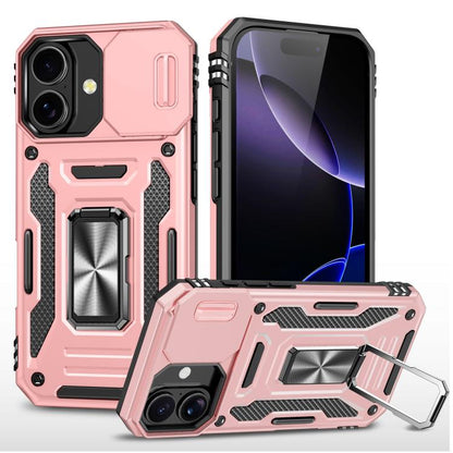 เคสโทรศัพท์ Armor PC + TPU Camera Shield, For iPhone 17e / 16e, For iPhone 17 Pro Max, For iPhone 17 Pro, For iPhone 17, For iPhone Air, For iPhone 16 Pro Max