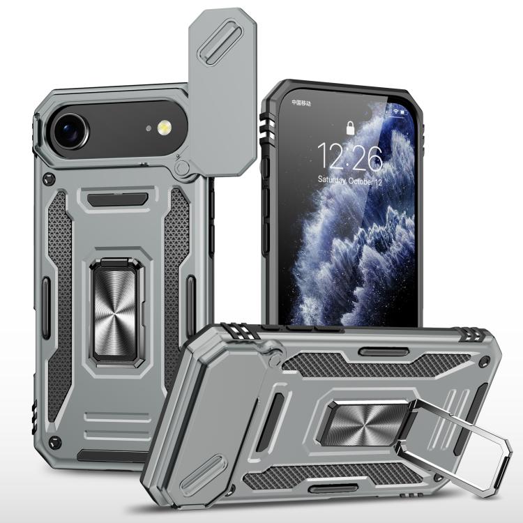เคสโทรศัพท์ Armor PC + TPU Camera Shield, For iPhone 17e / 16e, For iPhone 17 Pro Max, For iPhone 17 Pro, For iPhone 17, For iPhone Air, For iPhone 16 Pro Max