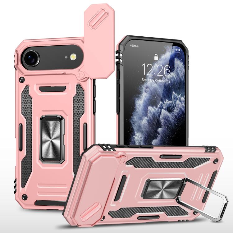 เคสโทรศัพท์ Armor PC + TPU Camera Shield, For iPhone 17e / 16e, For iPhone 17 Pro Max, For iPhone 17 Pro, For iPhone 17, For iPhone Air, For iPhone 16 Pro Max