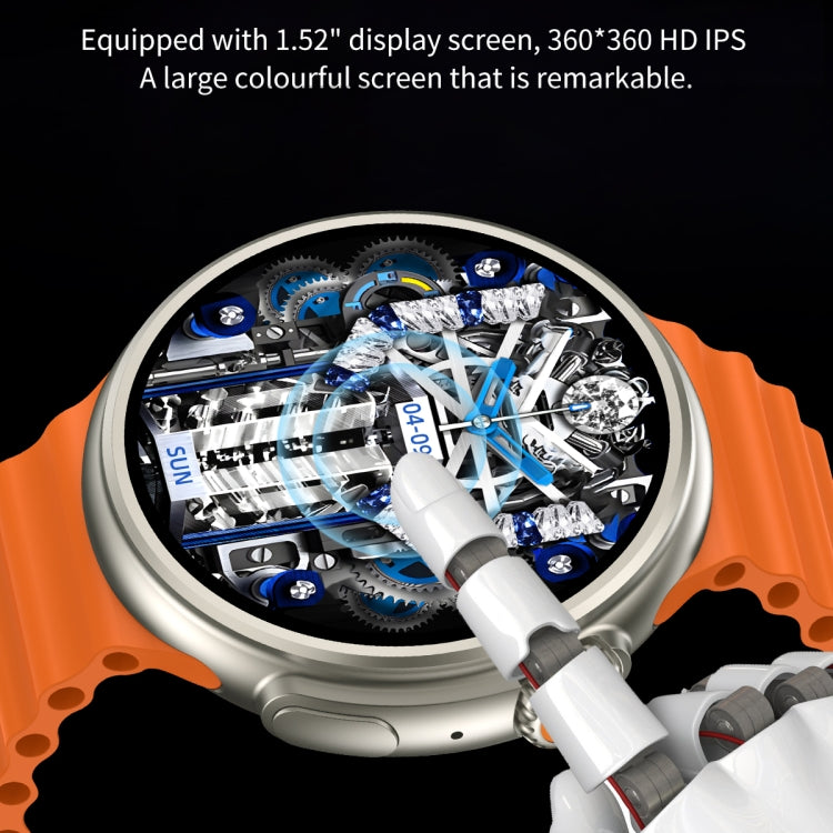 Z78 Ultra 1.52 นิ้วหน้าจอกลม HD สมาร์ทวอทช์รองรับการตรวจวัดอัตราการเต้นของหัวใจ/ออกซิเจนในเลือด