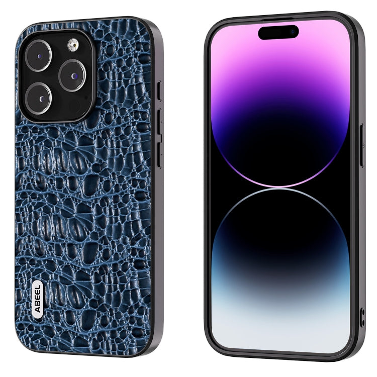 ABEEL เคสโทรศัพท์หนังแท้ Canopy Black Edge, For iPhone 15 Pro Max, For iPhone 15 Pro, For iPhone 15 Plus, For iPhone 15