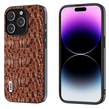 ABEEL เคสโทรศัพท์หนังแท้ Canopy Black Edge, For iPhone 15 Pro Max, For iPhone 15 Pro, For iPhone 15 Plus, For iPhone 15