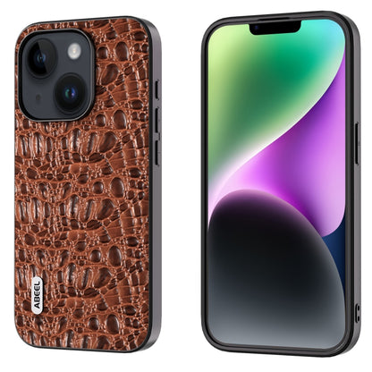 ABEEL เคสโทรศัพท์หนังแท้ Canopy Black Edge, For iPhone 15 Pro Max, For iPhone 15 Pro, For iPhone 15 Plus, For iPhone 15