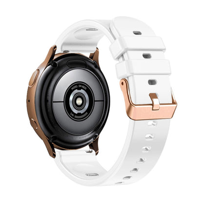 สายนาฬิกาซิลิโคนหัวเข็มขัดสีโรสโกลด์สีทึบ 20 มม, For Amazfit GTR Mini / Bip 3 / Bip 3 Pro
