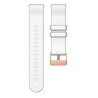 สายนาฬิกาซิลิโคนหัวเข็มขัดสีโรสโกลด์สีทึบ 20 มม, For Amazfit GTR Mini / Bip 3 / Bip 3 Pro