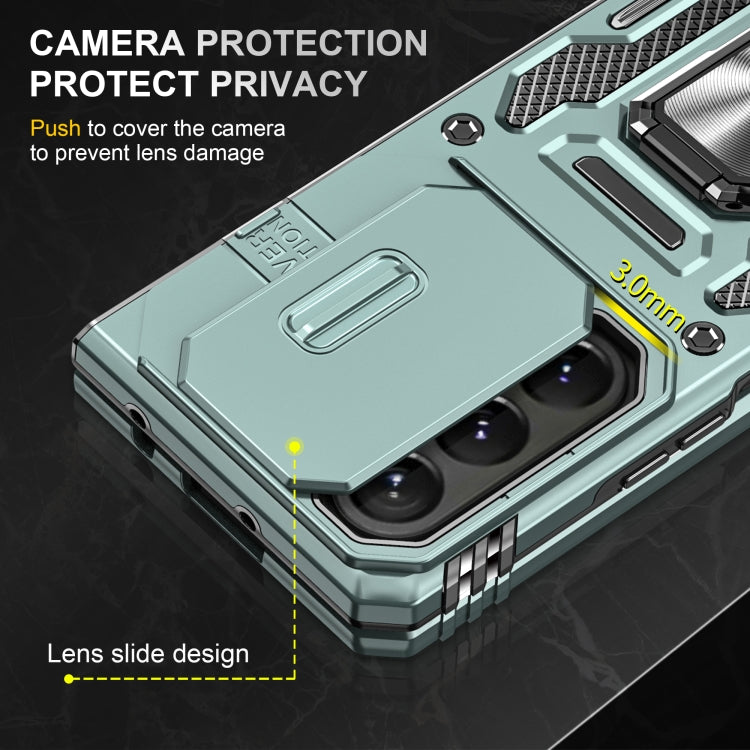 เคสโทรศัพท์ Armor PC + TPU Camera Shield, For Samsung Galaxy Z Fold5 5G, For Samsung Galaxy Z Flip5 5G