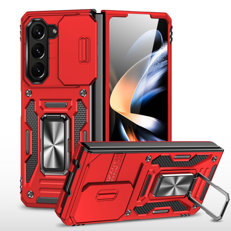 เคสโทรศัพท์ Armor PC + TPU Camera Shield, For Samsung Galaxy Z Fold5 5G, For Samsung Galaxy Z Flip5 5G