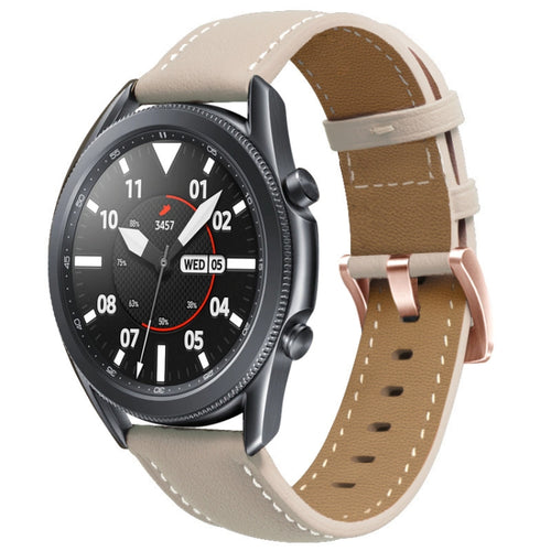 สายนาฬิกาหนังแท้หัวเข็มขัดสีโรสโกลด์ 20 มม, For Garmin Venu / SQ / SQ2 / Venu 2 Plus