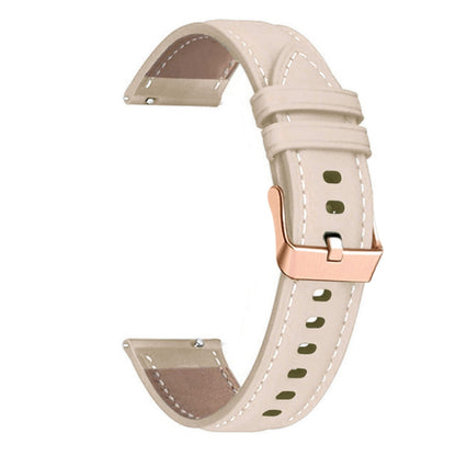 สายนาฬิกาหนังแท้หัวเข็มขัดสีโรสโกลด์ 20 มม, For Garmin Venu / SQ / SQ2 / Venu 2 Plus