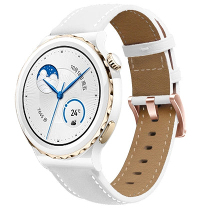 สายนาฬิกาหนังแท้หัวเข็มขัดสีโรสโกลด์ 20 มม, For Garmin Venu / SQ / SQ2 / Venu 2 Plus