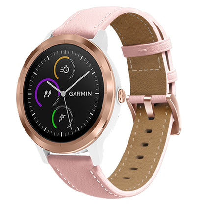 สายนาฬิกาหนังแท้หัวเข็มขัดสีโรสโกลด์ 20 มม, For Garmin Venu / SQ / SQ2 / Venu 2 Plus