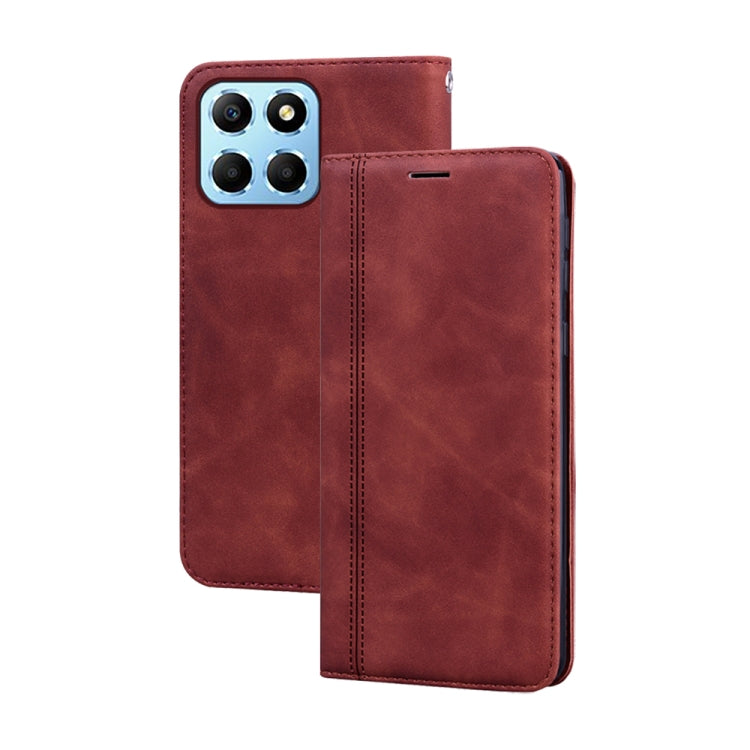 Frosted Business เคสโทรศัพท์ PU พลิกแนวนอนแม่เหล็ก, For Honor X8 5G/Play6C 5G/X6 4G/X6S/70 Lite, For Honor X7a/Play7T, For Honor 50 SE, For Honor X8a, For Honor X9b